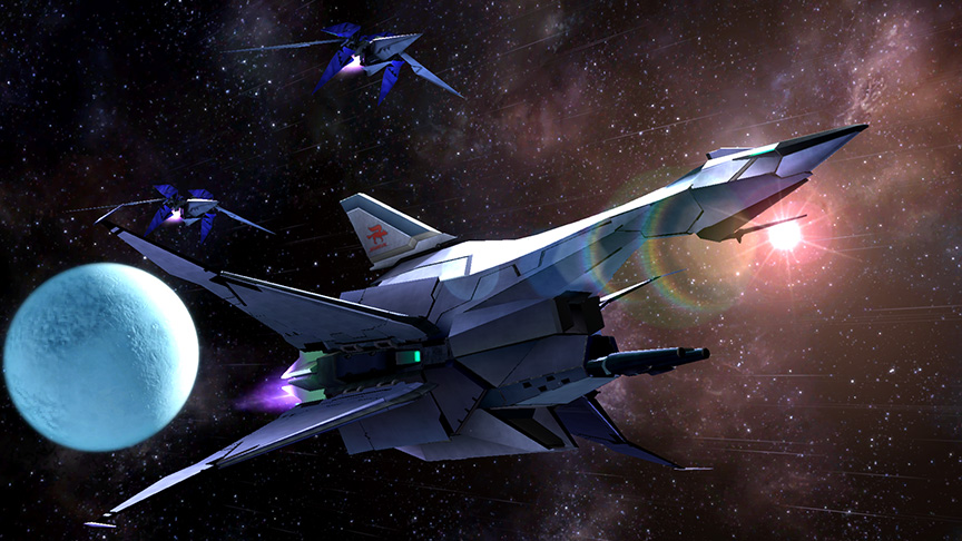 Sakurai said:  «Here's the Great Fox from Star Fox: Assault. I wonder what missions it will conduct. It'll probably have fighters running around on top of it without the pilot's consent.» 22.Jul.2014