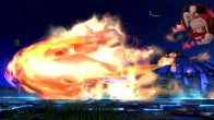 Sakurai said:  «Here's Charizard's new special attack, Flare Blitz. It's a very powerful attack--however, you'll take recoil damage if you make contact. Pretty true to the original game, huh? Flare Blitz is Charizard's side special move, and Rock Smash is the down special move.» 13.May.2014