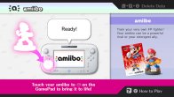 Sakurai said:  «For the first time ever in the Super Smash Bros. series, you can play with a collection of real-life trophies in the form of amiibo. Simply touch them on this part of the GamePad. This particular screen is dedicated to activating amiibo, but you can also tap your amiibo on the GamePad at the character-selection screen to let that character join the battle.» 07.Oct.2014