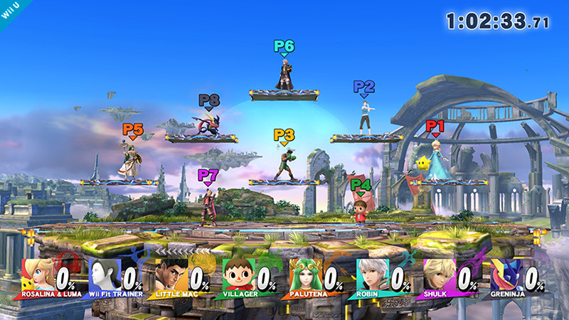 Sakurai said:  �And here's a stage prepared for a large number of fighters, Big Battlefield!! Fighters can spread out, so it should be easier battling on a stage like this.� 24.Oct.2014