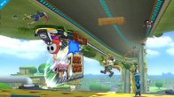 Sakurai said:  «On the upside-down course, Shy Guys jump their karts upside-down too!! It's amazing how the course twists on this stage. Of course, the gravity for the fighters will always go downward.» 12.Nov.2014