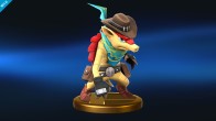 Sakurai said:  «This is his trophy. He may be an animal, and his buckles are definitely on the adorable side, but there's no denying he looks cool!! His Assist Trophy can even do things like a quick charge.» 02.May.2014