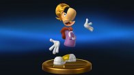 Sakurai said:  «In order to make Rayman's trophy, we asked Ubisoft to share their references. We were expecting to receive 2D drawing references for Rayman, but to our surprise, they sent us data of a brand new 3D model that they rendered for this game!! And that was how this trophy was created. It takes a lot of work creating each model, so it's wonderful that the creators contributed their own efforts!!» 14.Jul.2014