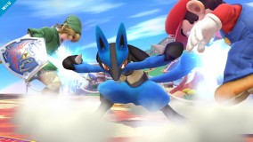 X* This image is from Super Smash Bros. Brawl version - Lucario Down Smash - Image published direct in smashbros.com 31.Jan.2014