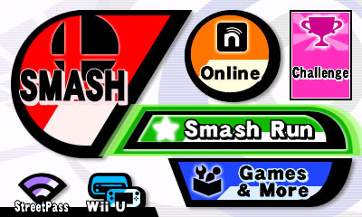 Sakurai said:  «For the first time ever, I present to you...the main menu for the 3DS version!! The icons are even animated. The design concept may look similar if you've played other games I've worked on. But we had a hard time making this one because...» 25.Jul.2014