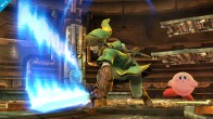 Sakurai said:  «Link finishes off his move as Kirby dances.» 29.Aug.2013