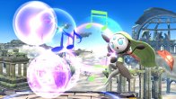 Sakurai said:  «Remember the video that introduced Greninja joining the battle? Every Pokémon that appeared in that video will make some kind of appearance in Super Smash Bros! By the way, here's one of the Pokémon that didn't make an appearance in that video--Meloetta. Its vocal attacks reflect off land forms, so they'll be especially effective in a closed environment.» 09.Jun.2014