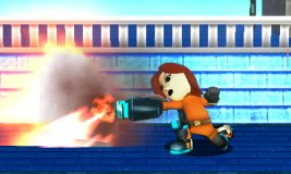  - Mii Gunner Down Smash - Image published direct in smashbros.com 21.Sep.2014