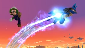  - Luigi Up Special - Sakurai said:  �When Lucario shoots out Aura from its hands to fly with ExtremeSpeed, you can control its flight direction. If Lucario's Aura is fully charged, it can fly extremely far, so be careful not to accidentally launch out of the area.� 04.Feb.2014