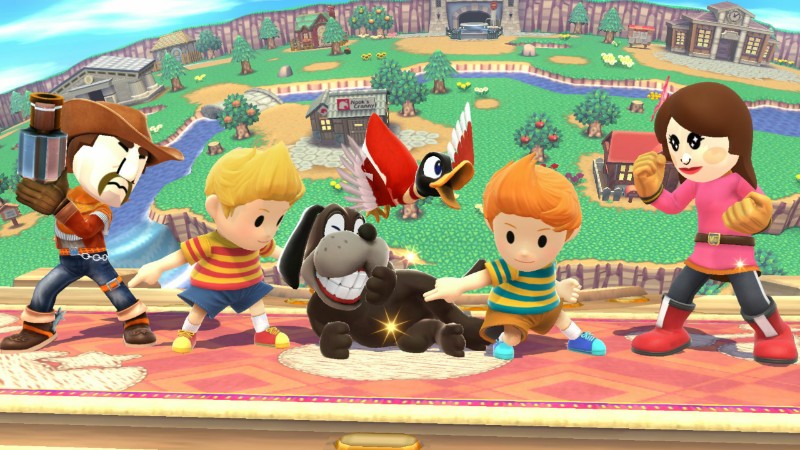  David R. said: «Lucas's family picture! A cherished memory with Flint, Boney, Claus, and Hinawa (and a random duck?)»30.Jan.2017