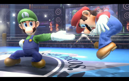 X* This image is from Super Smash Bros. Brawl version - Luigi Side Smash - Image from Facebook Super Smash Bros. DE 09.Aug.2013