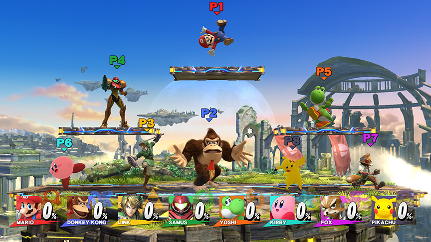 Sakurai said:  �At long last, the Wii U version supports eight-player multiplayer!!  It gets pretty hectic watching eight people duke it out at once. For more details, check out 'Super Smash Bros. for Wii U: 50-Fact Extravaganza' (Super Smash Bros. for Wii U: 50 Must-See Things). For Americas: http://www.youtube.com/watch?v=j0BBGzfw0pQFor Europe: http://www.nintendo.co.uk/Misc-/Nintendo-Direct/Latest-Nintendo-Direct/Nintendo-Direct-698557.htmlFor Oceania: http://www.nintendo.com.au/nintendodirect� 24.Oct.2014