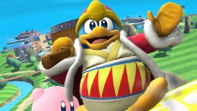 X* This image is from Super Smash Bros. Brawl version - King Dedede Down Taunt - Sakurai said:  «Celebrating the launch of Kirby: Triple Deluxe in Japan, King Dedede joins the battle! Check out his evocative facial expressions on the official web site.» 10.Jan.2014