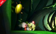 Sakurai said:  «There are other bonus characters that appear in this game, too. Here's an Iridescent Glint Beetle from the Pikmin series. Keep hitting it!! Keep hitting it for gold!!» 30.Jun.2014