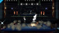 Sakurai said:  «And you can attack the lights and have them fall to the ground! That makes things dark. The lights are way up high, but even Little Mac can get up there by jumping off the ropes.» 05.May.2014