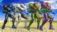 Sakurai said:  «...And here she is in the color schemes of the Gravity Suit from Metroid Prime, Green Samus (a regular in the Smash series), the Light Suit, and Dark Samus. A total of eight colors.» 03.Sep.2014