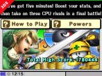 Sakurai said:  «The bottom screen displays pictures matching each mode! This was quite a task for the UI (User Interface) designers, but they made it happen. Kudos to them! You can tap the screen to look up additional info like how to play--complete with diagrams.» 25.Jul.2014